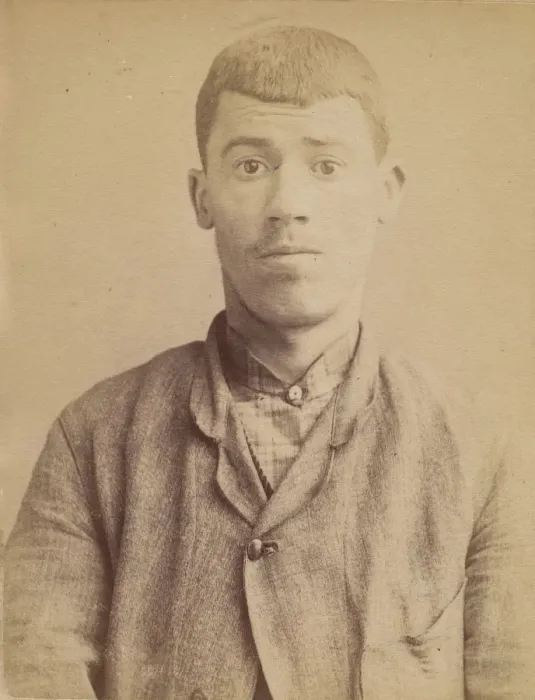 Framed Print : Carteau. Auguste. 23 ans, ne a St-Florent (Cher). Verrier. Anarchiste. 1  /  5  /  92