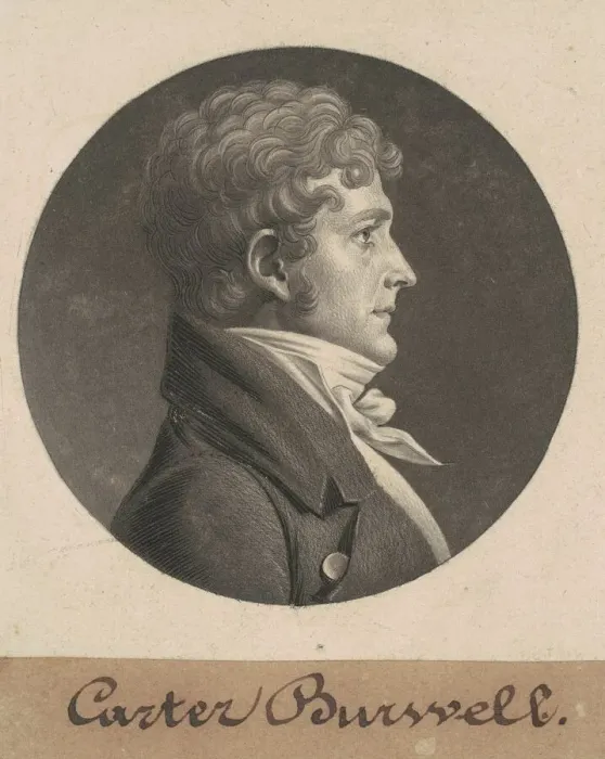 Framed Print : Carter Burwell, 1805. Creator: Charles Balthazar Julien Fevret de Saint-Memin Framed Print : Carter Burwell, 1805. Creator: Charles Balthazar Julien Fevret de Saint-Memin