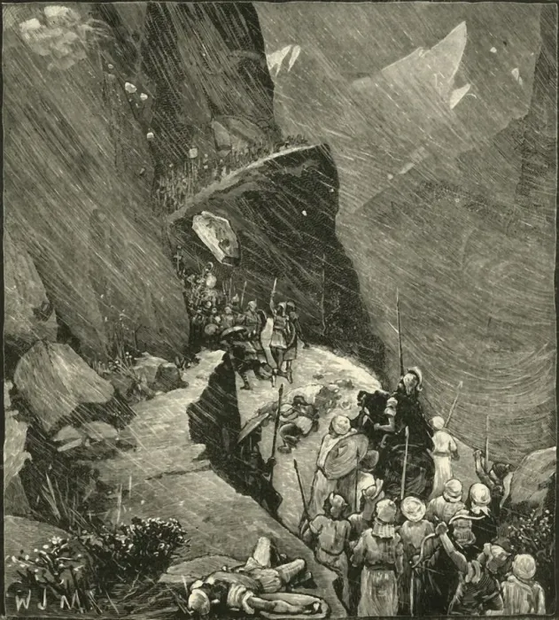 Framed Print : The Carthaginians Crossing The Alps, 1890. Creator: Unknown Framed Print : The Carthaginians Crossing The Alps, 1890. Creator: Unknown
