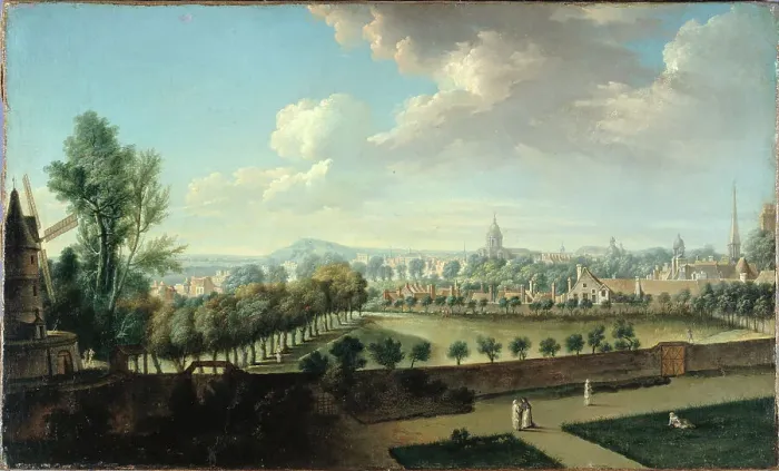 Framed Print : Carthusian Enclosure, rue d'Enfer, between 1715 and 1793. Creator: Nicolas Raguenet Framed Print : Carthusian Enclosure, rue d'Enfer, between 1715 and 1793. Creator: Nicolas Raguenet