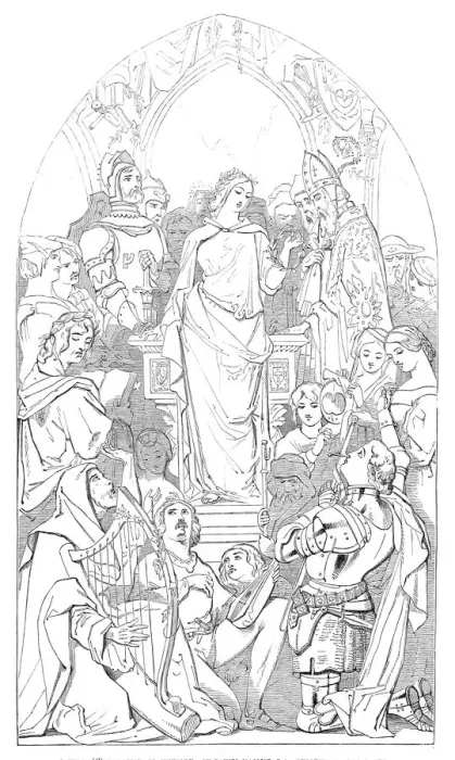 Framed Print : Cartoon (41) The Spirit of Chivalry - by Daniel Maclise, R. A Framed Print : Cartoon (41) The Spirit of Chivalry - by Daniel Maclise, R. A