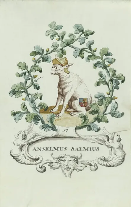 Framed Print : Cartoon of Anselmus Salmius, c.1710-c.1720. Creator: Anon Framed Print : Cartoon of Anselmus Salmius, c.1710-c.1720. Creator: Anon