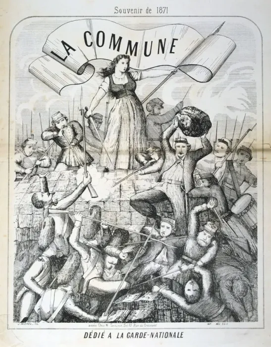 Framed Print : Cartoon dedicated to the National Guard, Paris Commune, 1871 Framed Print : Cartoon dedicated to the National Guard, Paris Commune, 1871