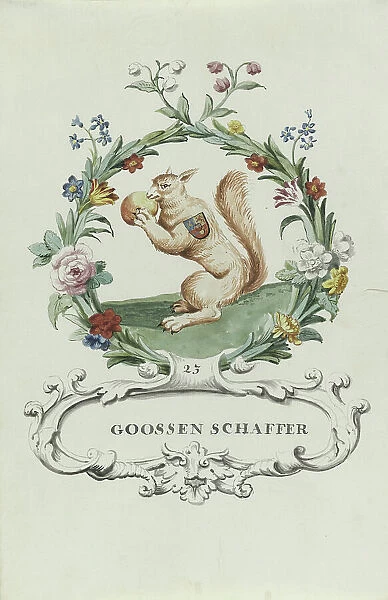 Cartoon of Goossen Schaffer, 1710-1720. Creator: Anon