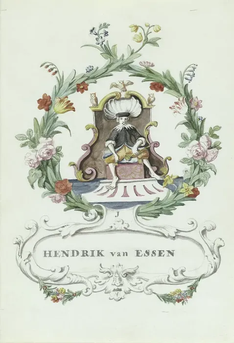 Framed Print : Cartoon of Hendrik van Essen, 1710-1720. Creator: Anon Framed Print : Cartoon of Hendrik van Essen, 1710-1720. Creator: Anon