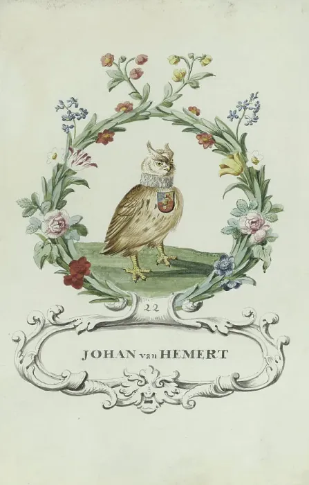 Framed Print : Cartoon of Johan van Hemert, 1710-1720. Creator: Anon Framed Print : Cartoon of Johan van Hemert, 1710-1720. Creator: Anon
