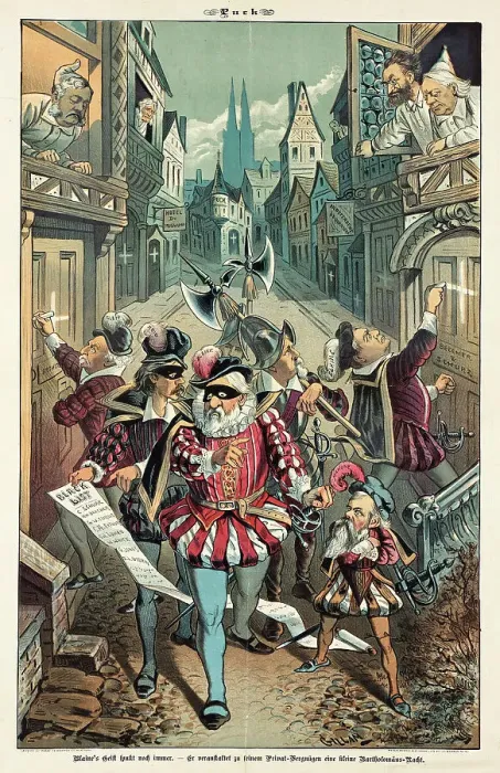 Framed Print : Cartoon from Puck, between 1880 and 1889. Creators: Joseph Keppler, Bernhard Gillam Framed Print : Cartoon from Puck, between 1880 and 1889. Creators: Joseph Keppler, Bernhard Gillam