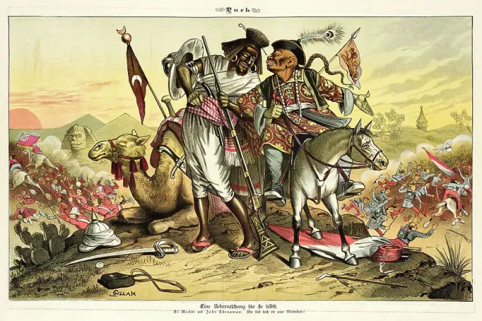 Framed Print : Cartoon from Puck, between 1880 and 1889. Creators: Joseph Keppler, Bernhard Gillam Framed Print : Cartoon from Puck, between 1880 and 1889. Creators: Joseph Keppler, Bernhard Gillam