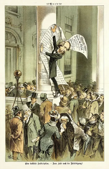 Framed Print : Cartoon from Puck, between 1880 and 1889. Creators: Joseph Keppler, Bernhard Gillam Framed Print : Cartoon from Puck, between 1880 and 1889. Creators: Joseph Keppler, Bernhard Gillam