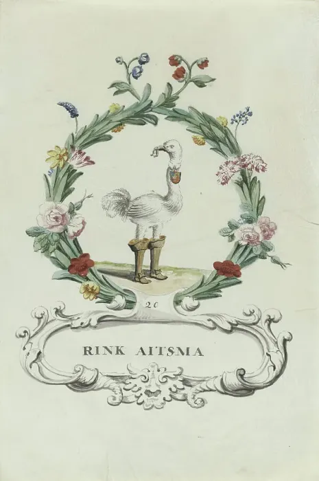 Framed Print : Cartoon of Rink Aitsma, 1710-1720. Creator: Anon Framed Print : Cartoon of Rink Aitsma, 1710-1720. Creator: Anon