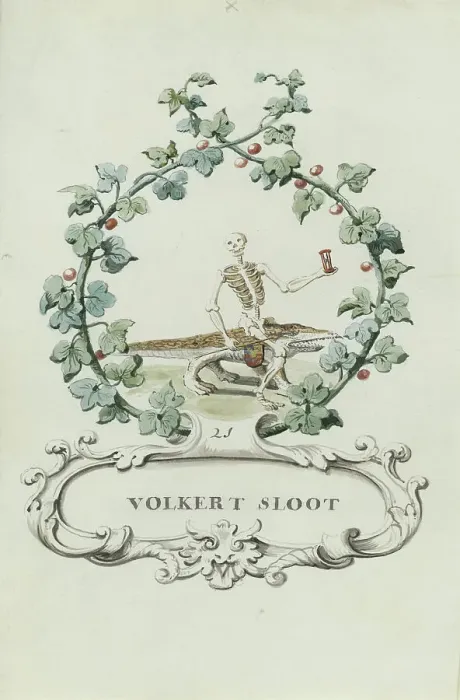 Framed Print : Cartoon of Volkert Sloot, 1710-1720. Creator: Anon Framed Print : Cartoon of Volkert Sloot, 1710-1720. Creator: Anon
