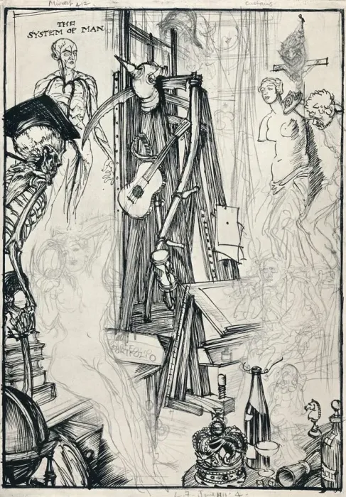 Framed Print : The Cartoonist - Stage IV, c1920. Artist: Edmund Joseph Sullivan Framed Print : The Cartoonist - Stage IV, c1920. Artist: Edmund Joseph Sullivan