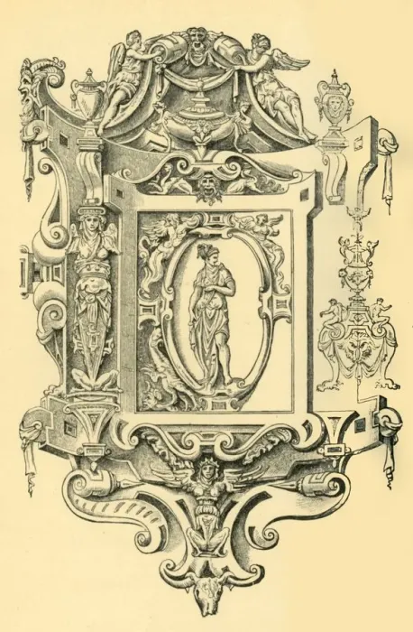 Framed Print : Cartouche, mid 16th century, (1881). Creator: Unknown Framed Print : Cartouche, mid 16th century, (1881). Creator: Unknown