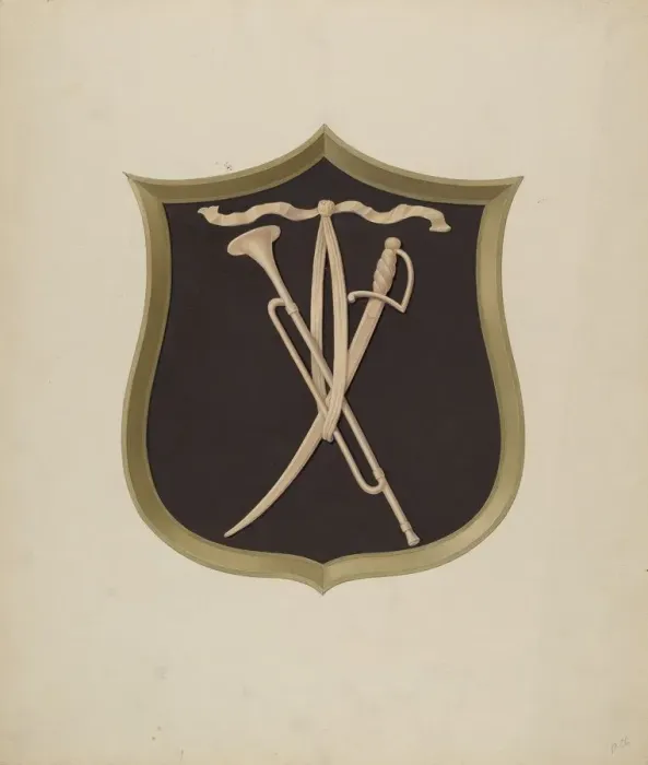 Framed Print : Cartouche from Salem Gate, c. 1939. Creator: Alfred H. Smith Framed Print : Cartouche from Salem Gate, c. 1939. Creator: Alfred H. Smith