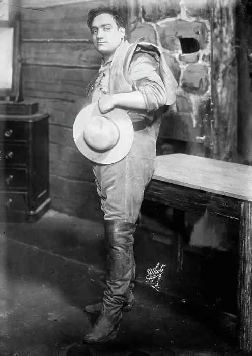 Framed Print : Caruso as Johnson, White, NY, 1910. Creator: Bain News Service Framed Print : Caruso as Johnson, White, NY, 1910. Creator: Bain News Service