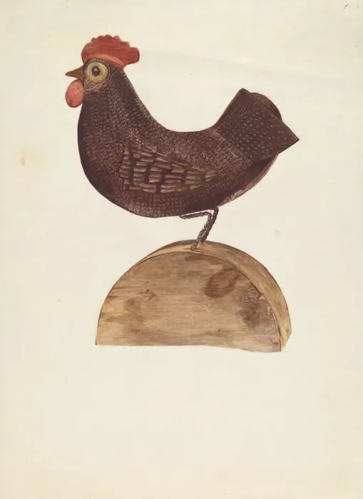 Framed Print : Carved Bird, 1935 / 1942. Creator: Unknown Framed Print : Carved Bird, 1935 / 1942. Creator: Unknown