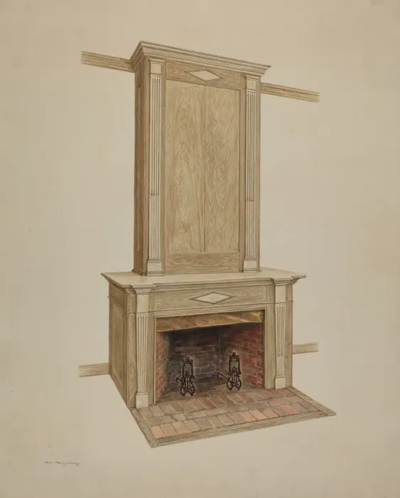 Framed Print : Carved Casing, c. 1938. Creator: Hans Mangelsdorf