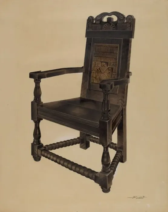 Framed Print : Carved Chair, 1935 / 1942. Creator: Joseph Sudek Framed Print : Carved Chair, 1935 / 1942. Creator: Joseph Sudek