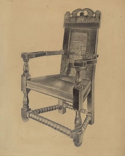 Carved Chair, 1935 / 1942. Creator: Joseph Sudek