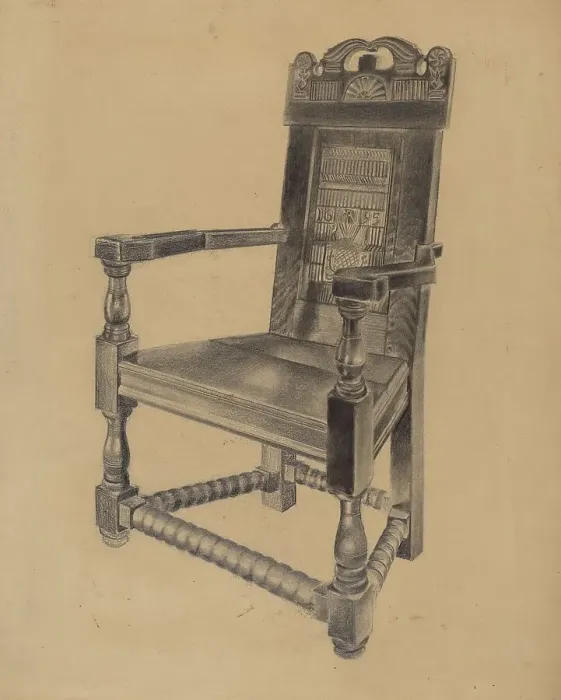 Framed Print : Carved Chair, 1935 / 1942. Creator: Joseph Sudek