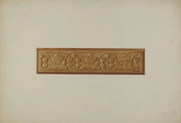 Framed Print : Carved Furniture Detail, 1939. Creator: John Sullivan Framed Print : Carved Furniture Detail, 1939. Creator: John Sullivan