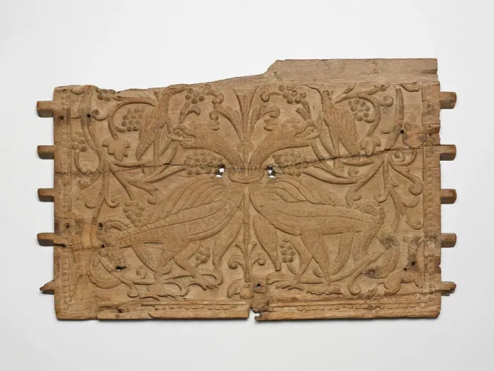 Framed Print : Carved Panel with Mythical Birds, Late 16th century. Creator: Unknown Framed Print : Carved Panel with Mythical Birds, Late 16th century. Creator: Unknown
