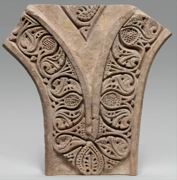 Framed Print : Carved Stucco Panel from Between Two Arches, Iran, 10th century. Creator: Unknown Framed Print : Carved Stucco Panel from Between Two Arches, Iran, 10th century. Creator: Unknown