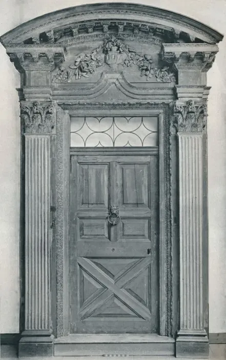 Framed Print : Carved Wood Doorway, Early Eighteenth Century, 1909 Framed Print : Carved Wood Doorway, Early Eighteenth Century, 1909