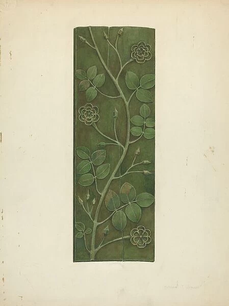 Carved Wood Panel, c. 1940. Creator: Edward Jewett