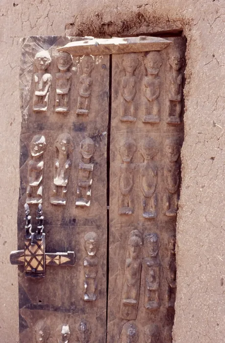 Framed Print : Carved wooden door, Pays Dogon, Mali, 1990. Creator: Amanda Waite Framed Print : Carved wooden door, Pays Dogon, Mali, 1990. Creator: Amanda Waite