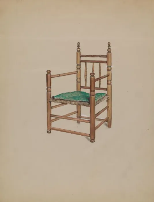 Framed Print : Carver Armchair, 1935 / 1942. Creator: Charles Squires Framed Print : Carver Armchair, 1935 / 1942. Creator: Charles Squires
