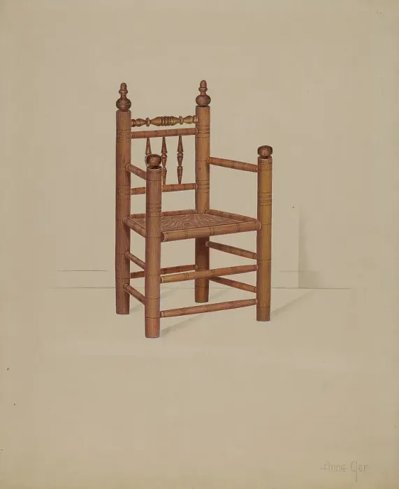 Framed Print : Carver Armchair, 1936. Creator: Anne Ger
