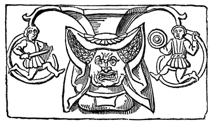 Framed Print : Carving of a woman wearing a horned headdress, 15th century, (1910) Framed Print : Carving of a woman wearing a horned headdress, 15th century, (1910)
