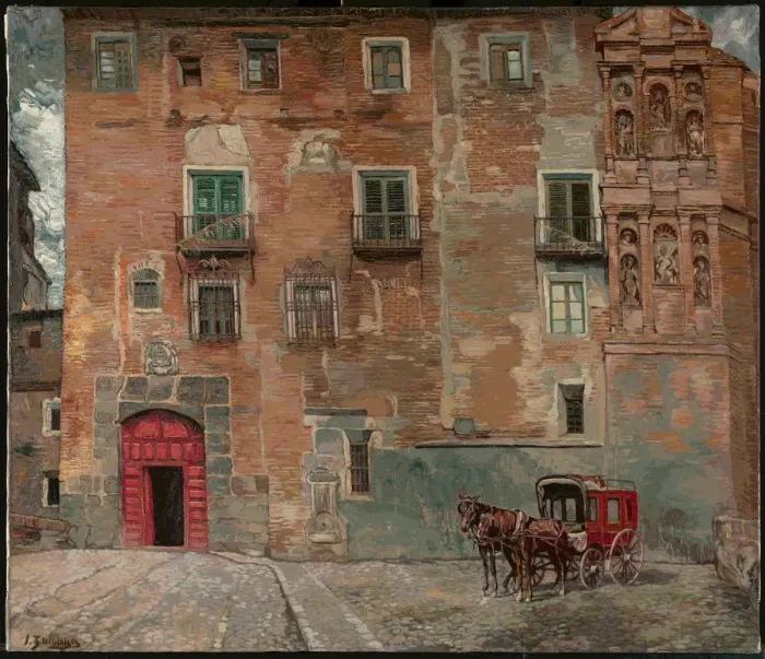 Framed Print : Casa del obispo de Tarazona, Early 1930s. Creator: Zuloaga y Zabaleto, Ignacio (1870-1945)