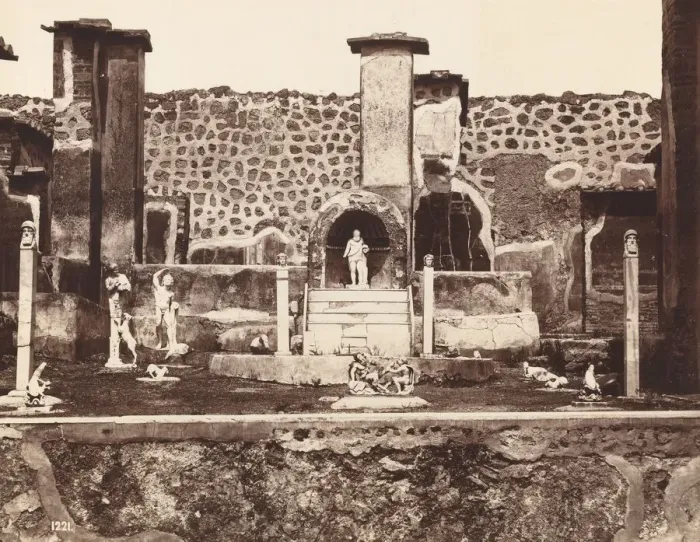 Framed Print : Casa di Marco Lucrezio, Pompei (House of Marco Lucrezio, Pompeii), c. 1870 Framed Print : Casa di Marco Lucrezio, Pompei (House of Marco Lucrezio, Pompeii), c. 1870
