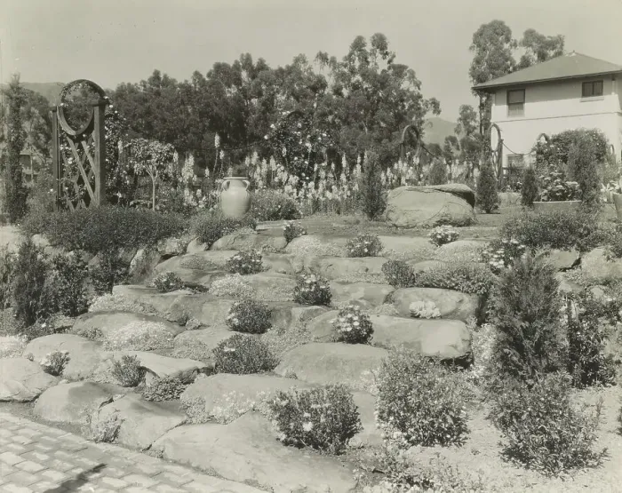 Framed Print : Casa de Mariposa, Walter Franklin Cobb house, Butterfly Lane, Montecito, California, 1917. Creator: Frances Benjamin Johnston. Casa de Mariposa, Walter Franklin Cobb house, Butterfly Lane, Montecito, California, 1917 Framed Print : Casa de Mariposa, Walter Franklin Cobb house, Butterfly Lane, Montecito, California, 1917. Creator: Frances Benjamin Johnston. Casa de Mariposa, Walter Franklin Cobb house, Butterfly Lane, Montecito, California, 1917