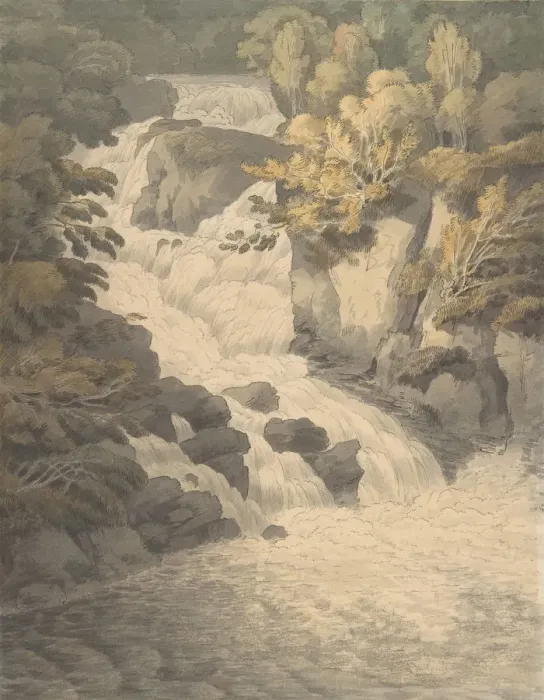 Framed Print : Cascade of the Aray at Inveraray (Scotland), June 30, 1791. Creator: John White Abbott Framed Print : Cascade of the Aray at Inveraray (Scotland), June 30, 1791. Creator: John White Abbott