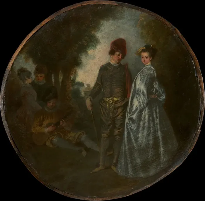 Framed Print : The Cascade. Creators: Jean-Antoine Watteau, Unknown