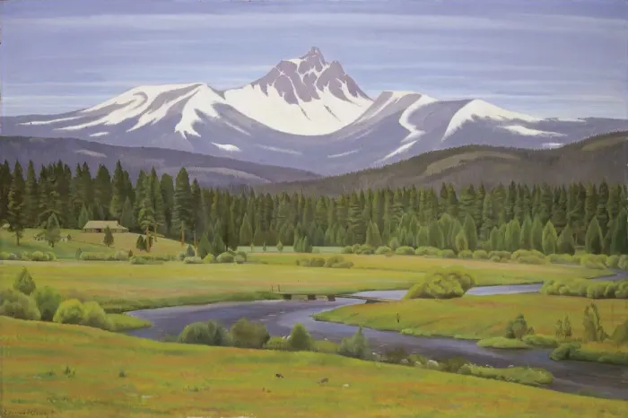 Framed Print : In the Cascade Mountains, 1931. Creator: Edward Bruce Framed Print : In the Cascade Mountains, 1931. Creator: Edward Bruce