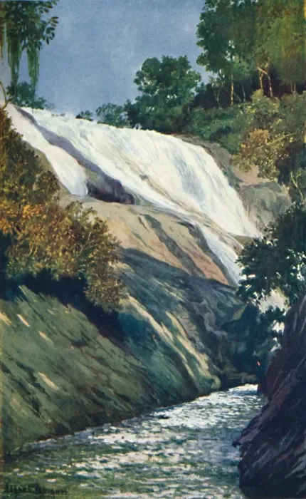 Framed Print : A Cascade at Tijuca, Rio, 1914 Framed Print : A Cascade at Tijuca, Rio, 1914