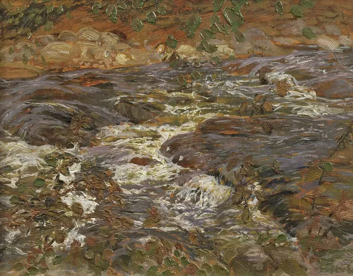 Framed Print : Cascading Brook. Creator: Helmer Osslund Framed Print : Cascading Brook. Creator: Helmer Osslund