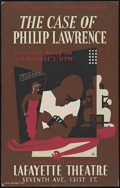 The Case of Philip Lawrence 1, New York, 1937. Creator: Unknown