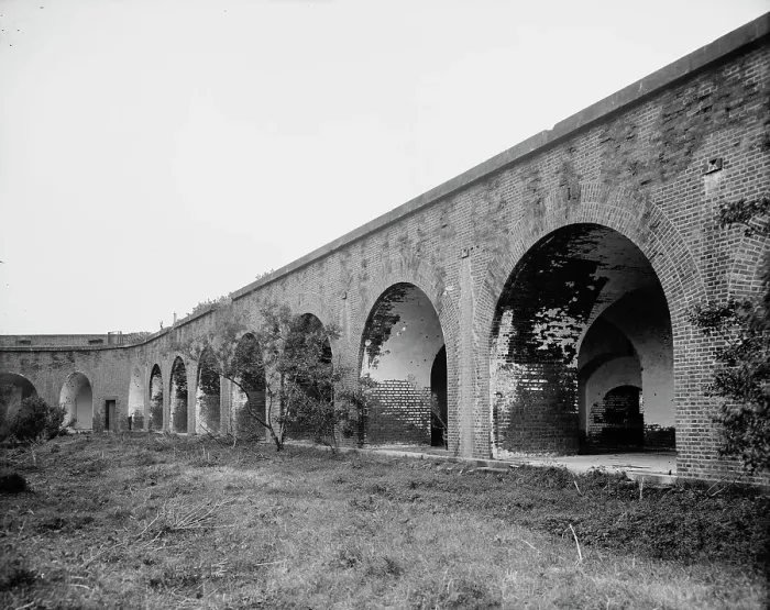 Framed Print : Casements, Fort Pulaski, Savannah, Ga. c1907. Creator: Unknown Framed Print : Casements, Fort Pulaski, Savannah, Ga. c1907. Creator: Unknown