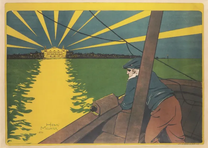 Framed Print : Casino Blankenberge, 1896. Creator: Meunier, Henri Georges (1873-1922)