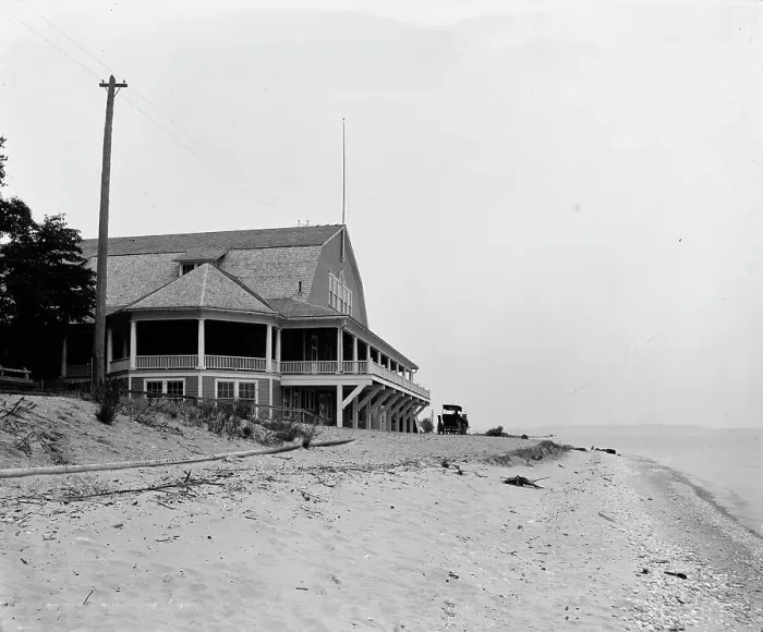 Framed Print : The Casino, Harbor Point, Mich. between 1890 and 1901. Creator: Unknown Framed Print : The Casino, Harbor Point, Mich. between 1890 and 1901. Creator: Unknown
