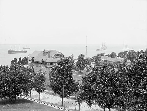 Casino park and Newport News Academy, Newport News, Va. c1905. Creator: Unknown