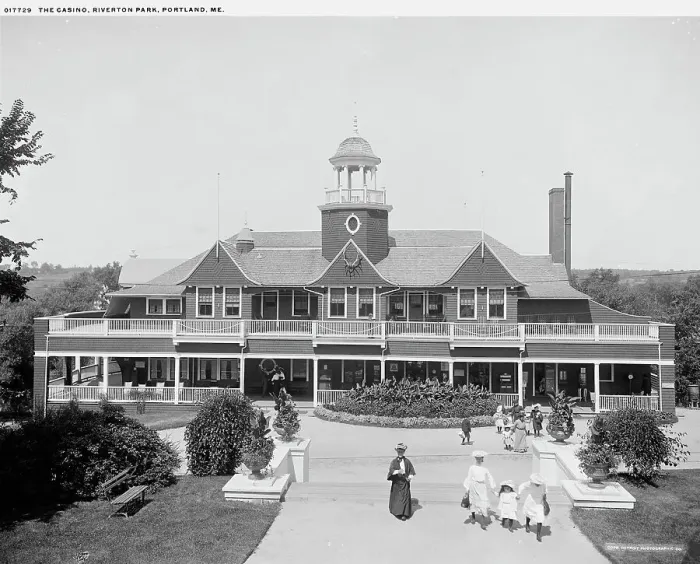 Framed Print : Casino, Riverton Park, Portland, Me. between 1900 and 1906. Creator: Unknown Framed Print : Casino, Riverton Park, Portland, Me. between 1900 and 1906. Creator: Unknown