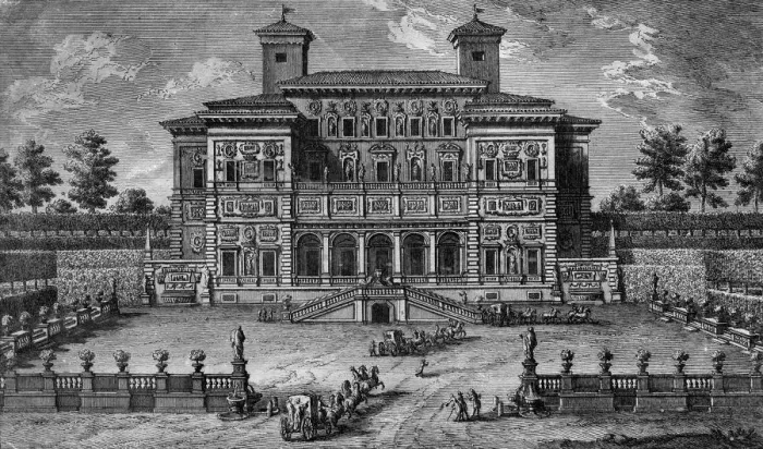 Framed Print : The Casino and Villa Borghese, near Rome, 18th century. Artist: Giuseppe Vasi Framed Print : The Casino and Villa Borghese, near Rome, 18th century. Artist: Giuseppe Vasi