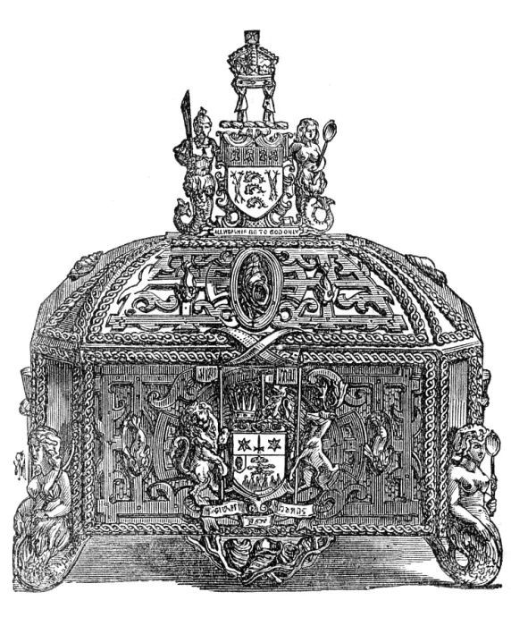 Framed Print : Casket of Address Presented by the Fishmongers Company to Sir Moses Montefiore, 1874. Creator: Unknown Framed Print : Casket of Address Presented by the Fishmongers Company to Sir Moses Montefiore, 1874. Creator: Unknown