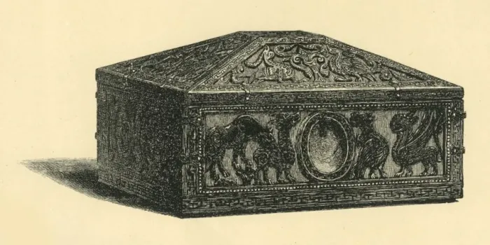 Framed Print : Casket, c1180-1200, (1881). Creator: William Catley Framed Print : Casket, c1180-1200, (1881). Creator: William Catley